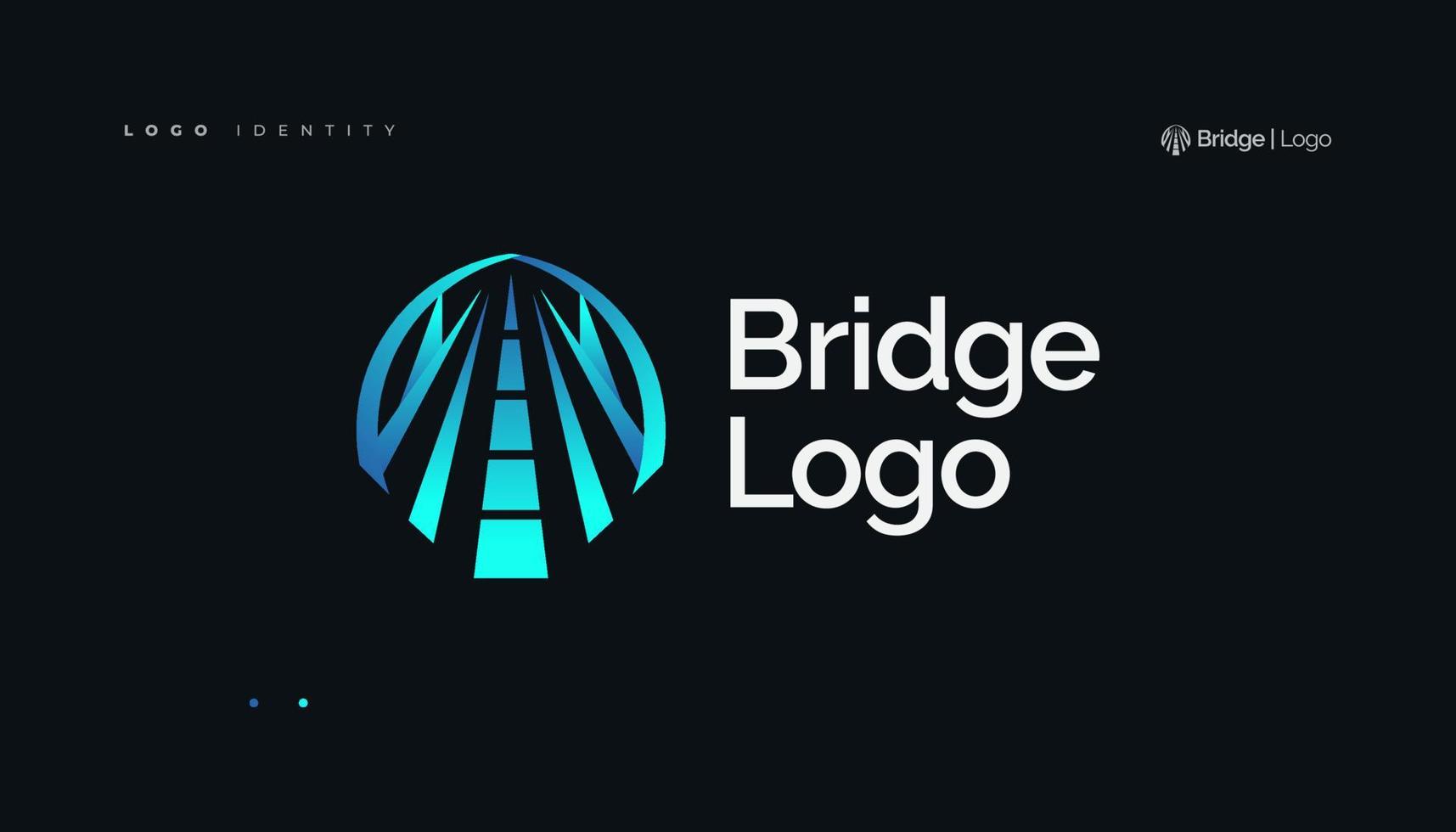 The Blue Bridge Logo is Designed with a Modern Concept vector