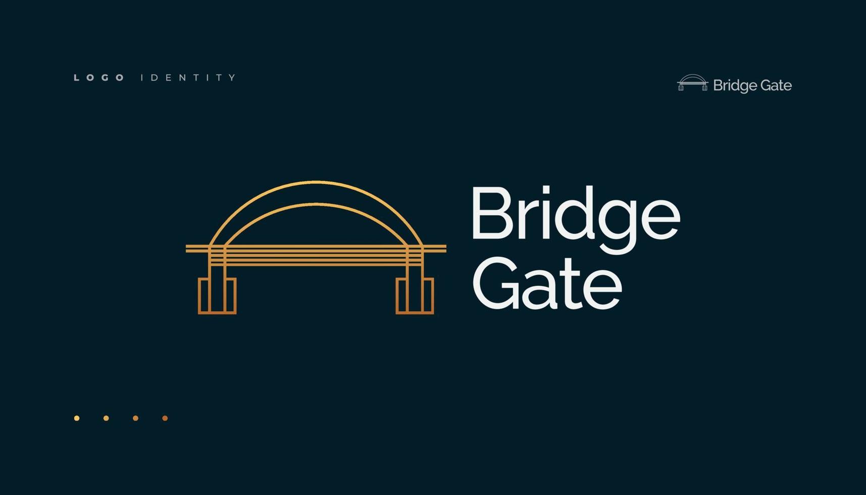 Bridge logo vector icon illustration