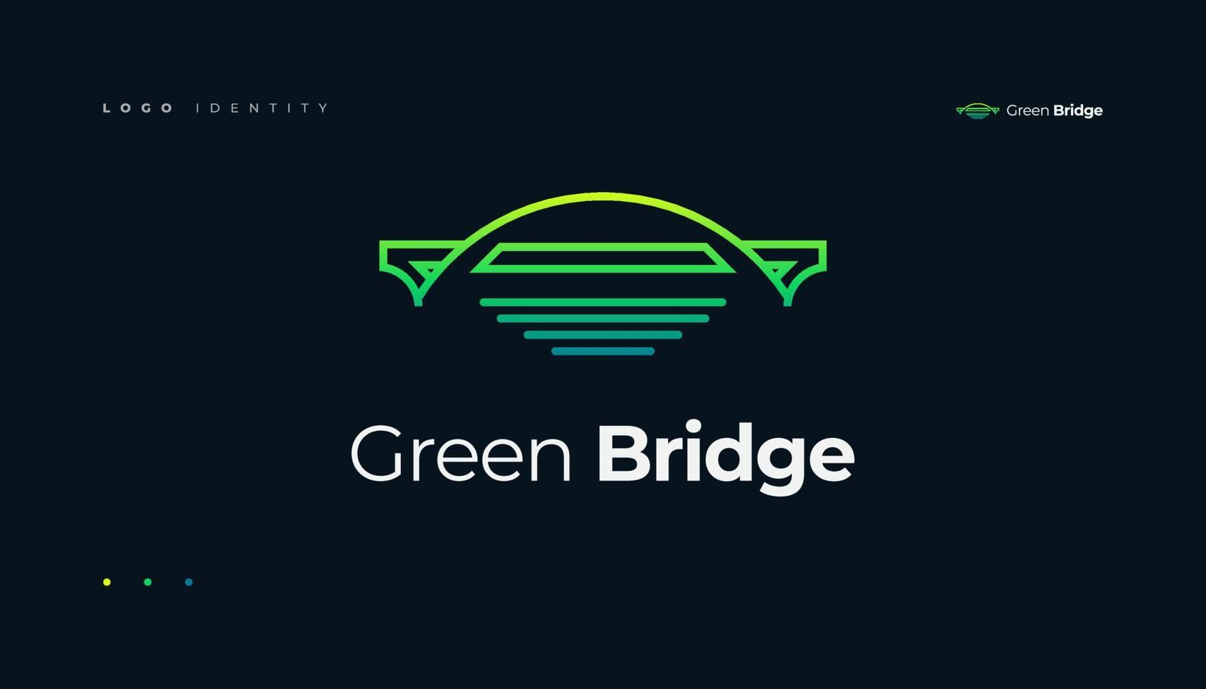 Bridge logo with modern design vector