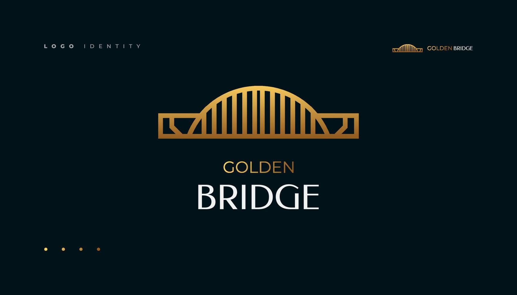 Bridge logo vector icon illustration with modern concept