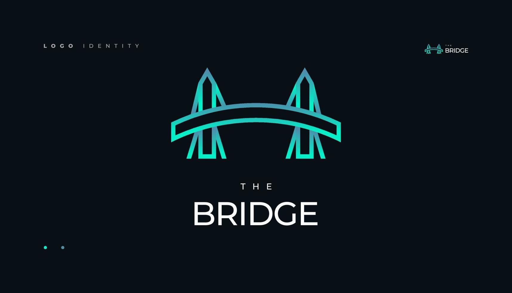 Creative Bridge Building Logo with Modern Concept vector