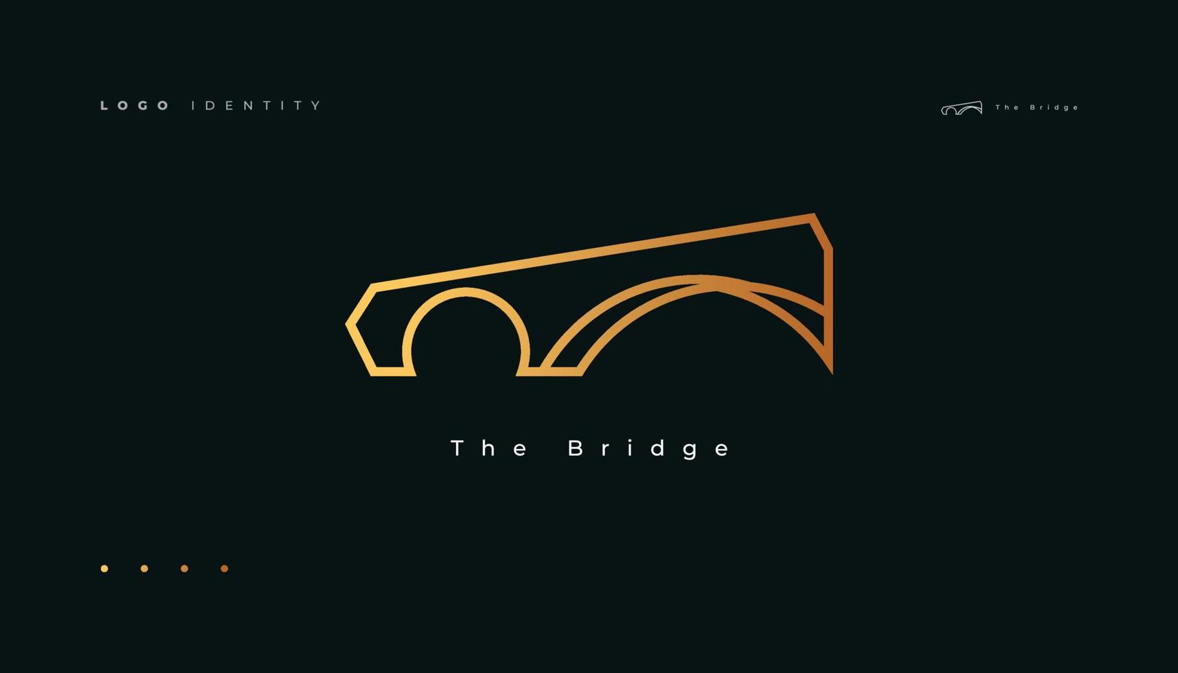 Bridge icon vector design template with luxury concept