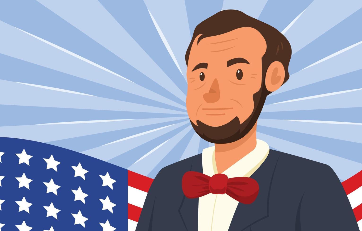 Abraham Lincoln Background Concept vector