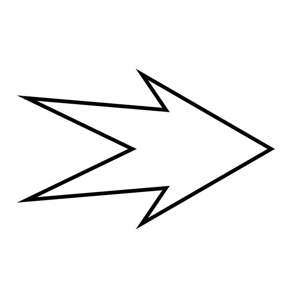 arrow icon outline vector, simple black and white arrow icon, left arrow, right arrow, next, up, down, vector