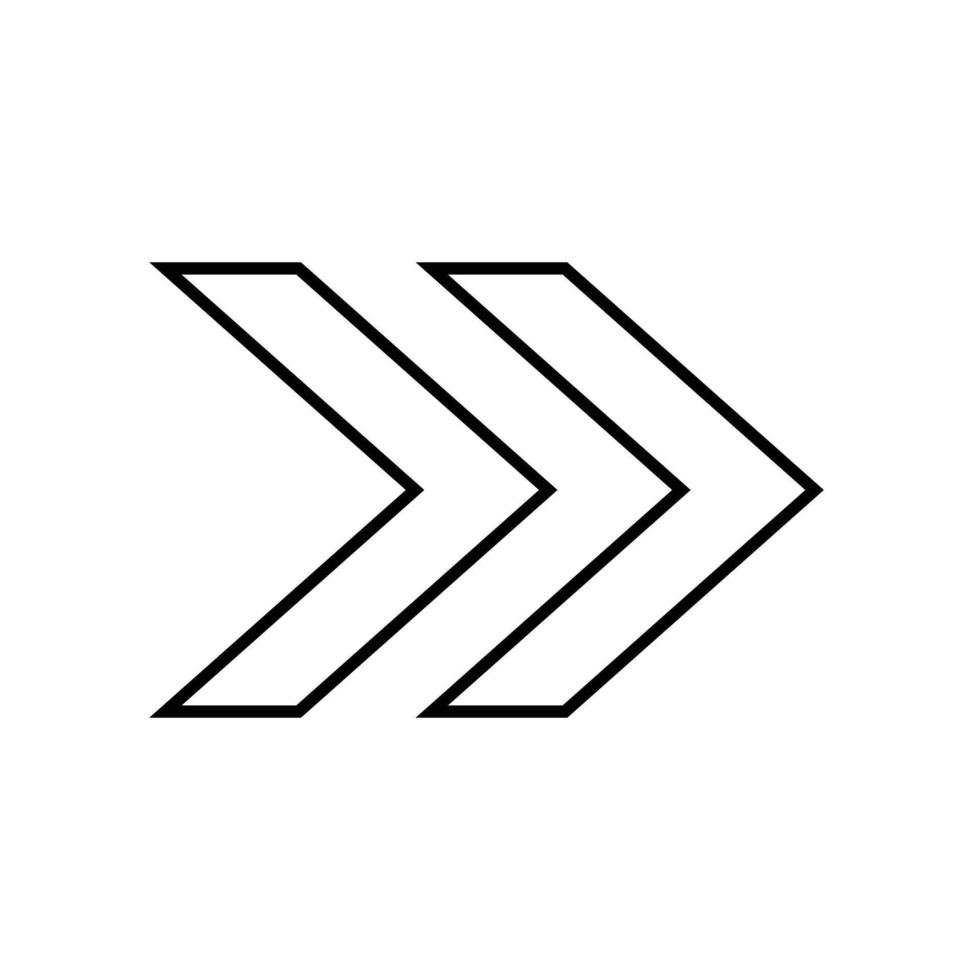arrow icon outline vector, simple black and white arrow icon, left arrow, right arrow, next, up, down, vector