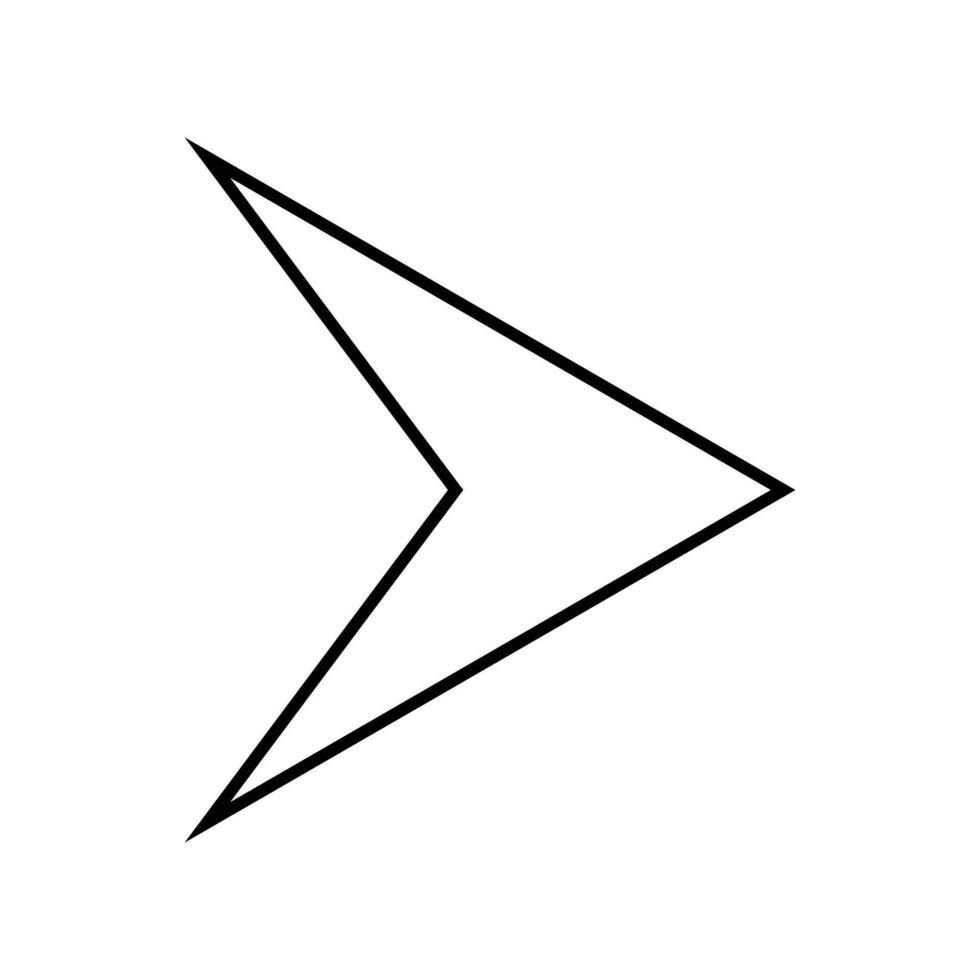 arrow icon outline vector, simple black and white arrow icon, left arrow, right arrow, next, up, down, vector