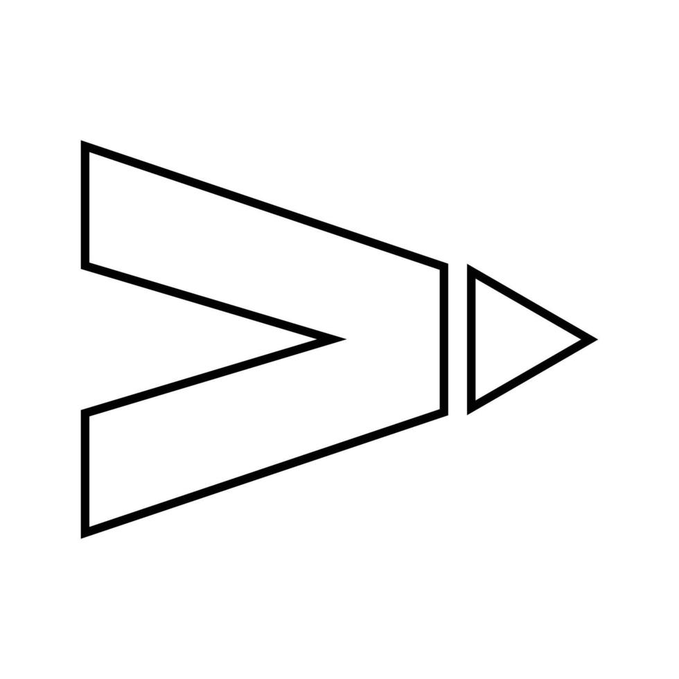 arrow icon outline vector, simple black and white arrow icon, left arrow, right arrow, next, up, down, vector