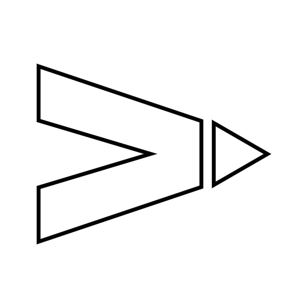 arrow icon outline vector, simple black and white arrow icon, left arrow, right arrow, next, up, down, vector