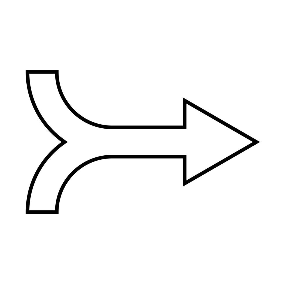 arrow icon outline vector, simple black and white arrow icon, left arrow, right arrow, next, up, down, vector