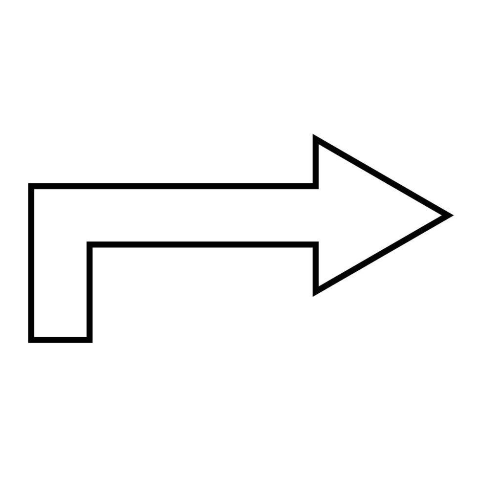 flecha icono contorno vector, sencillo negro y blanco flecha icono, izquierda flecha, Derecha flecha, próximo, arriba, abajo, vector
