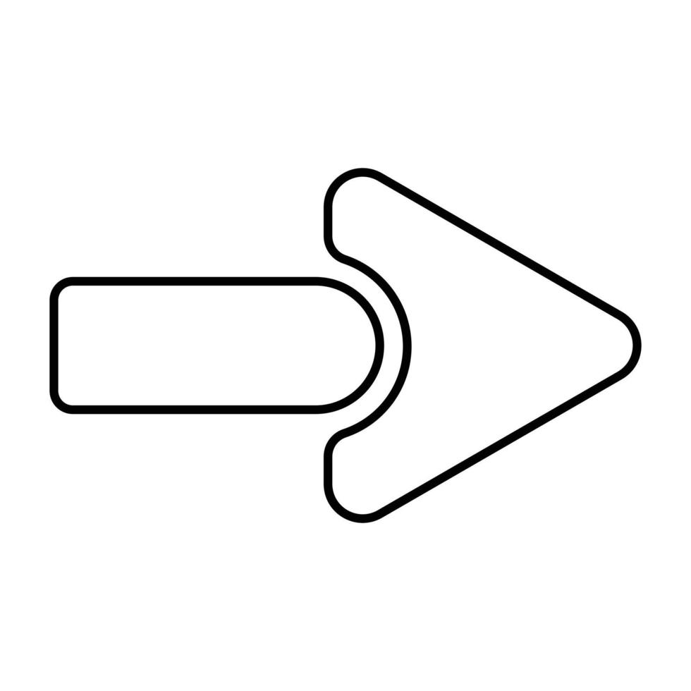 arrow icon outline vector, simple black and white arrow icon, left arrow, right arrow, next, up, down, vector