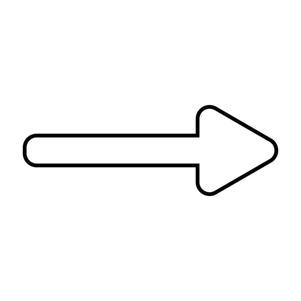 arrow icon outline vector, simple black and white arrow icon, left arrow, right arrow, next, up, down, vector