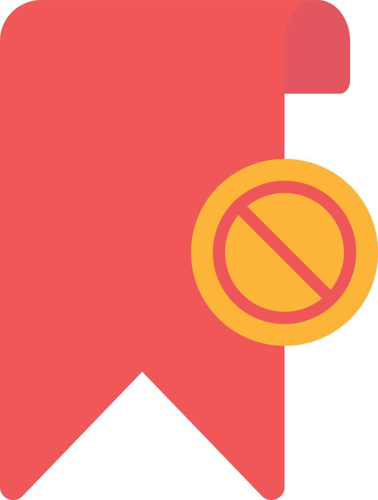 Bookmark Star Sign vector flat illustration