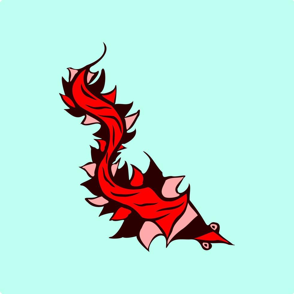 Weird and Abstract sea creature vector