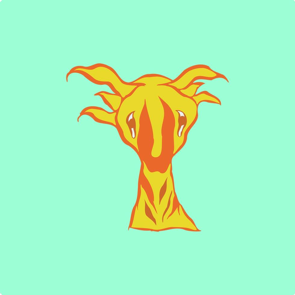 Unique abstract giraffe front face vector