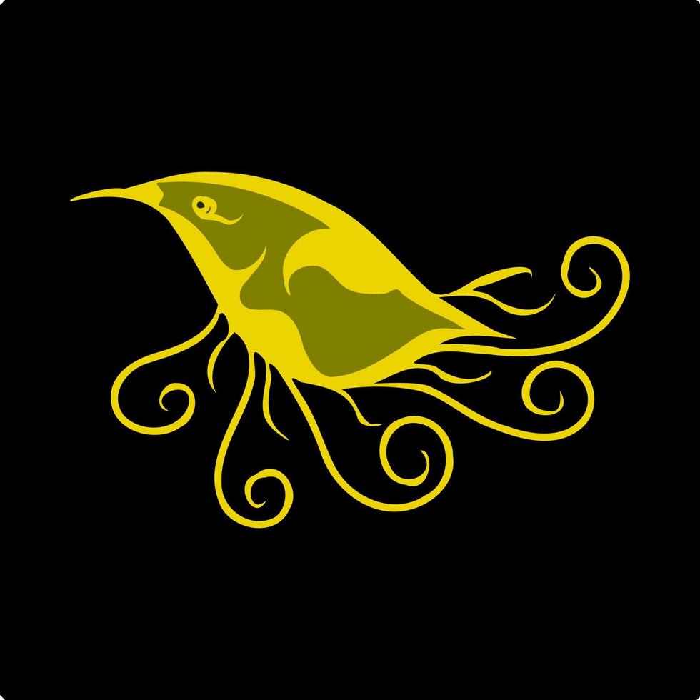 Beautiful bird with abstract texture vector