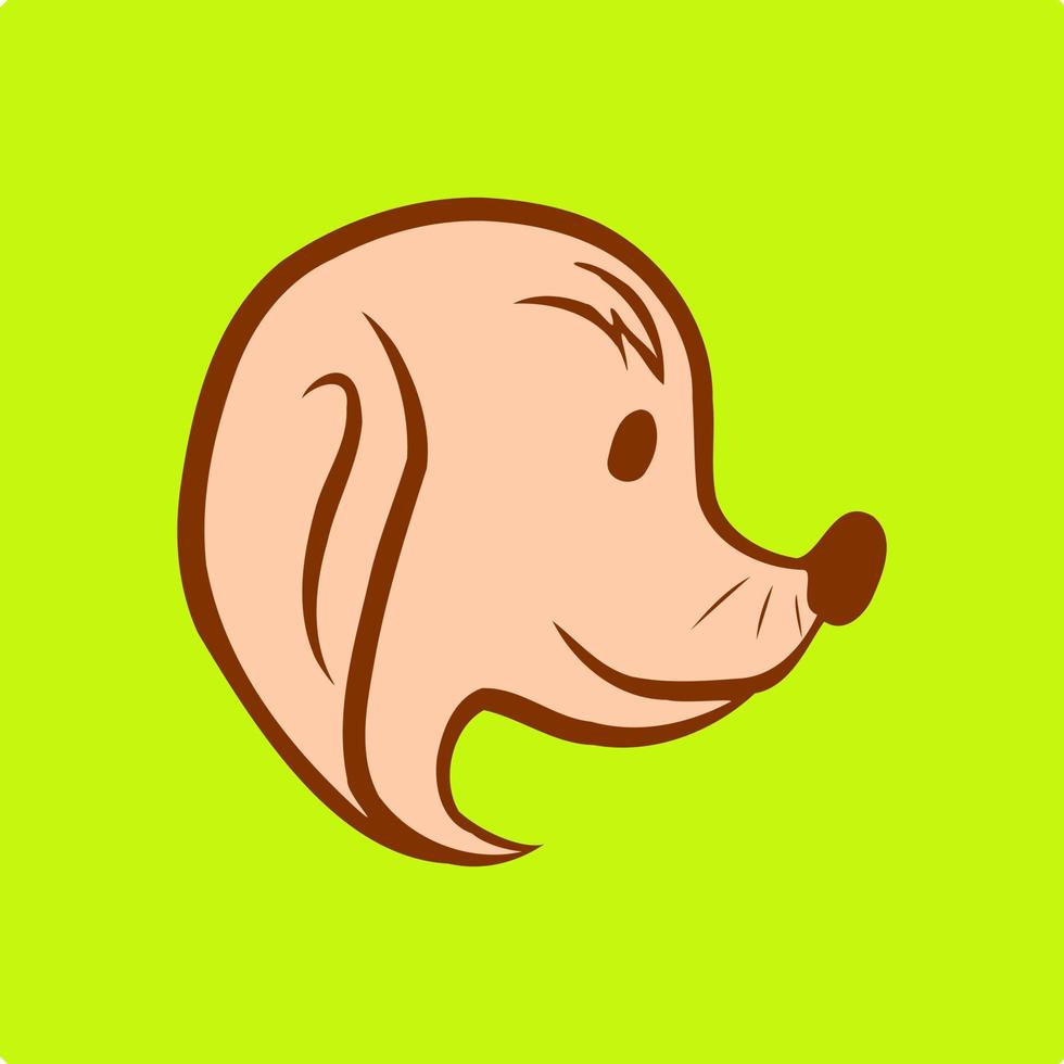 Funny little dog head vector