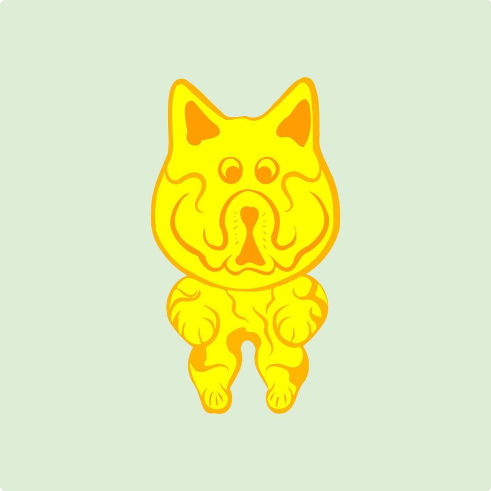 Cute little animal with stripe vector