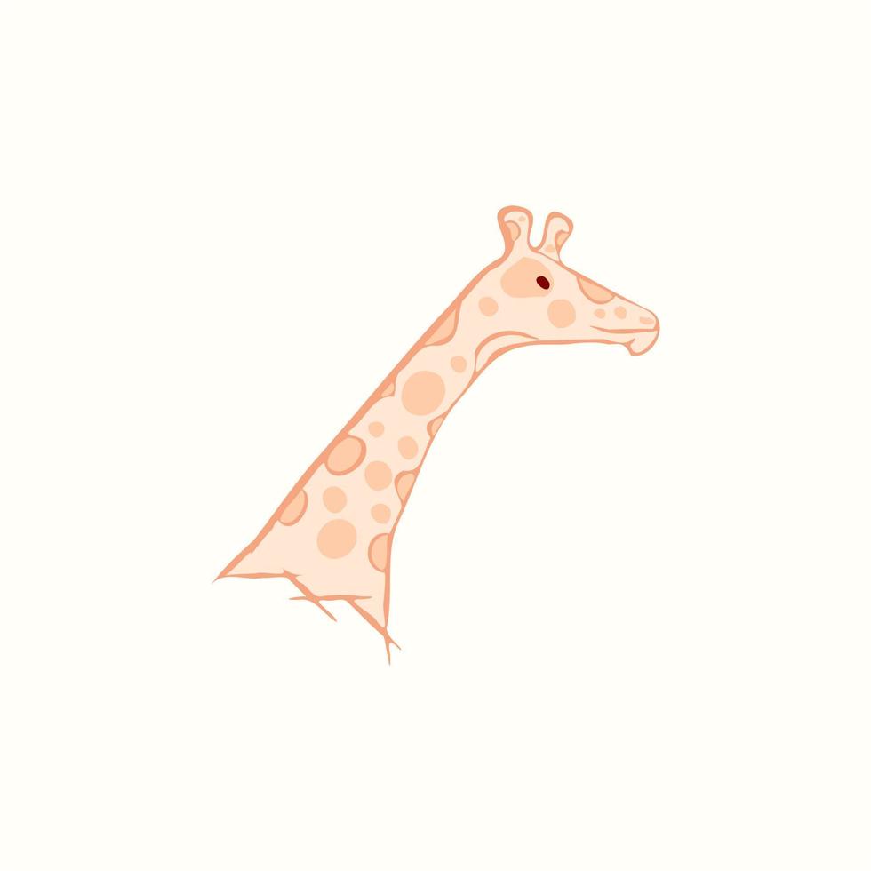 Giraffe cartoon head vector illustration