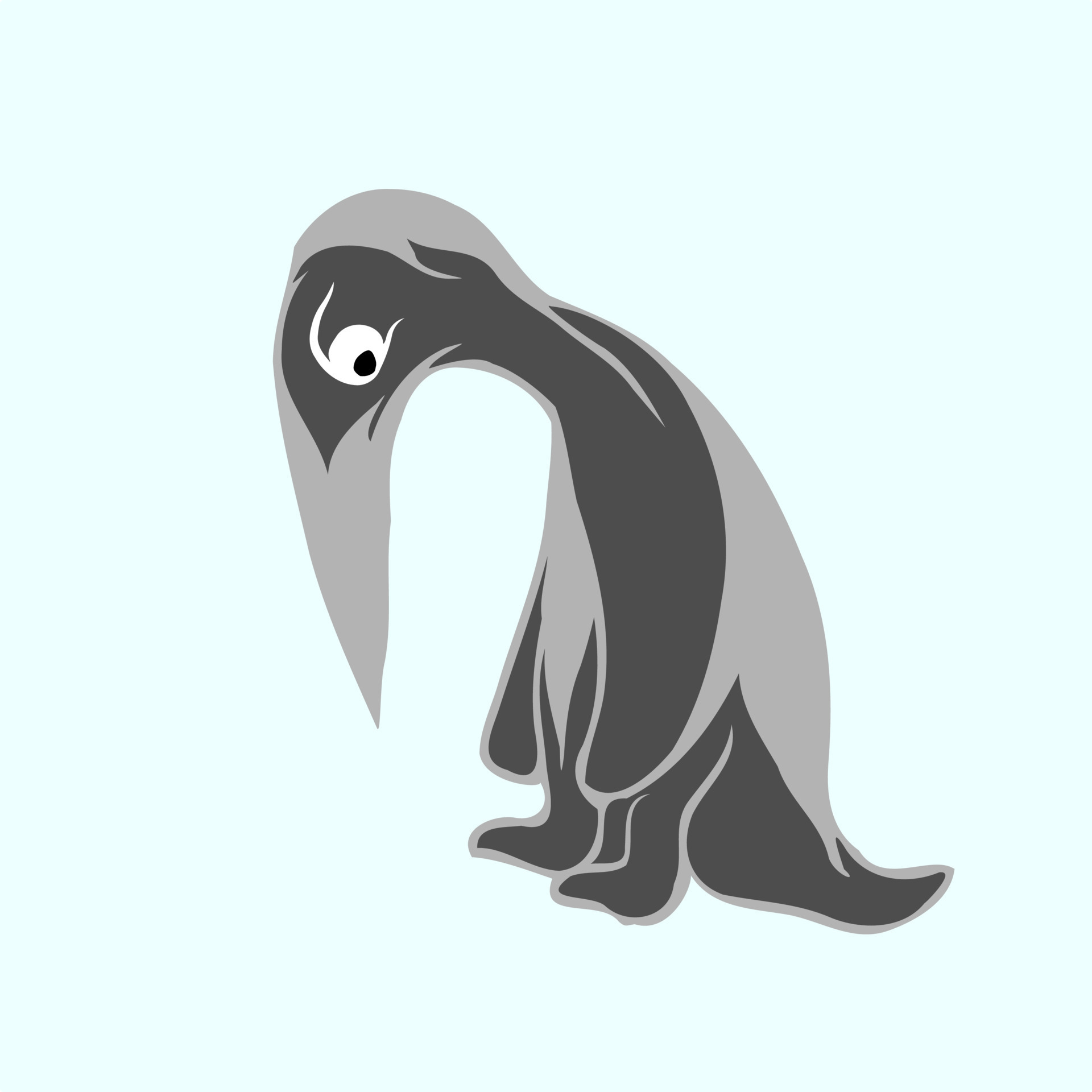 Sad bird face standing alone 20580073 Vector Art at Vecteezy