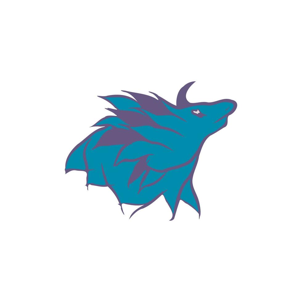 Rhino head with unique texture vector