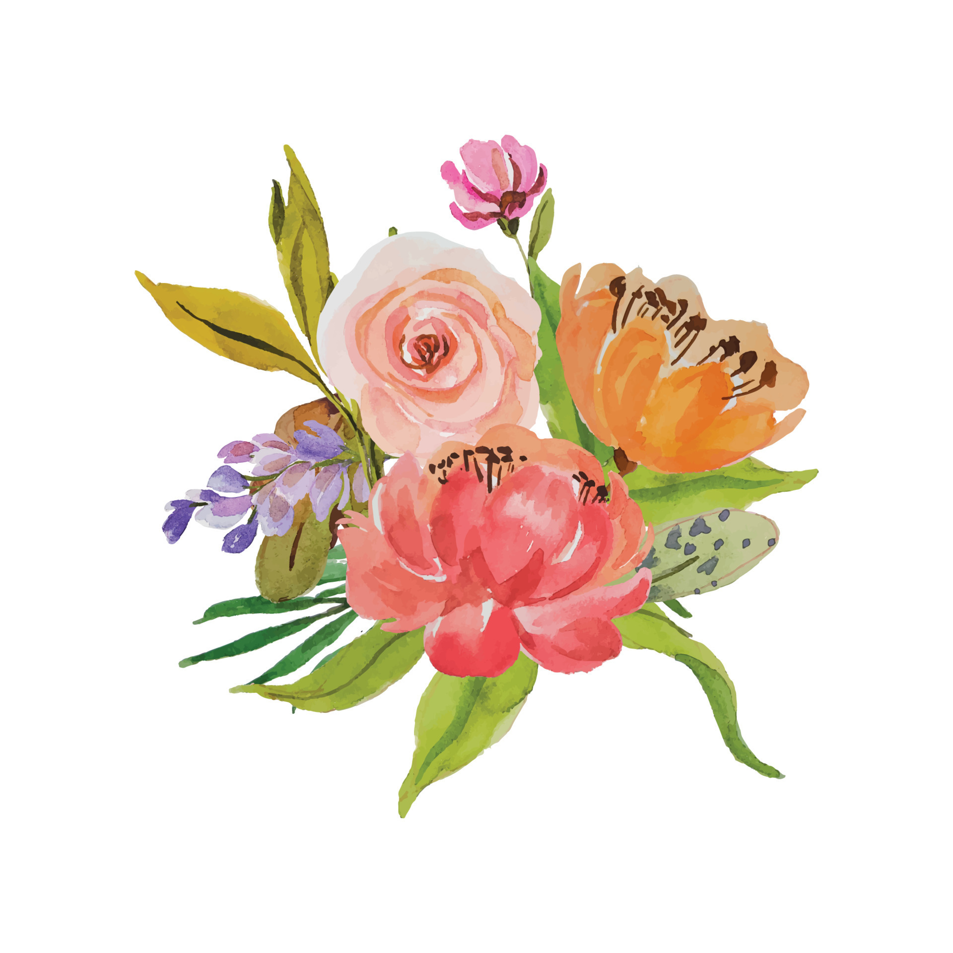 watercolor flower bouquet clipart 20580242 Vector Art at Vecteezy