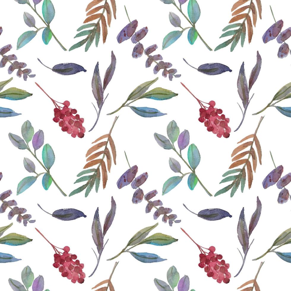 seamless pattern watercolor flower vector