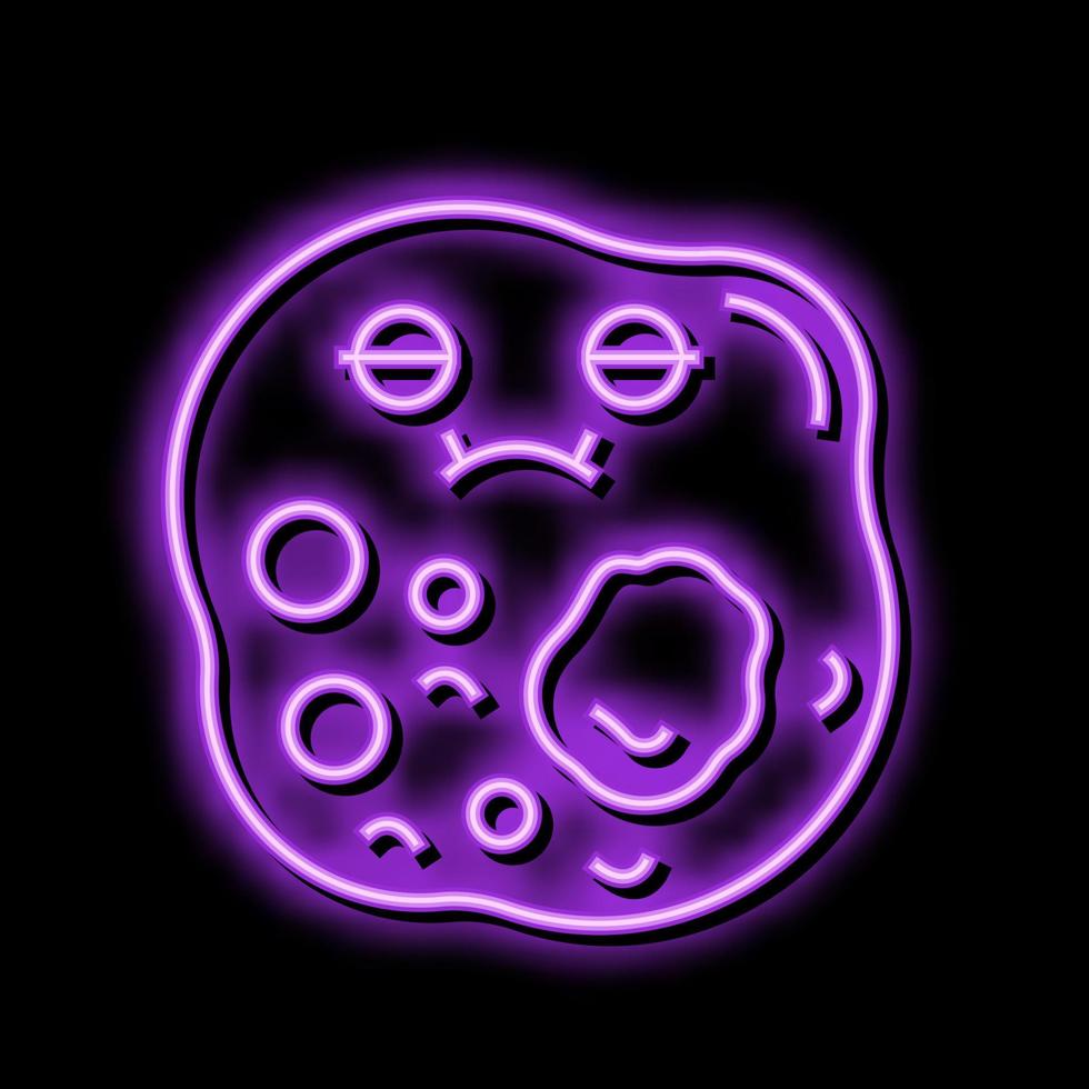 pathogen bacteria virus neon glow icon illustration vector