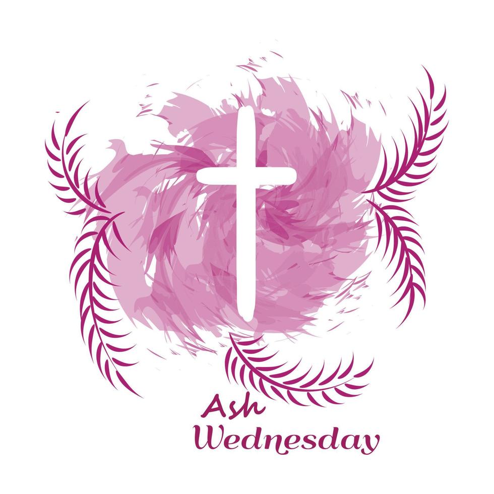 Ash Wednesday Cross Vector Art. Ash Wednesday With Cross, Blessing ...