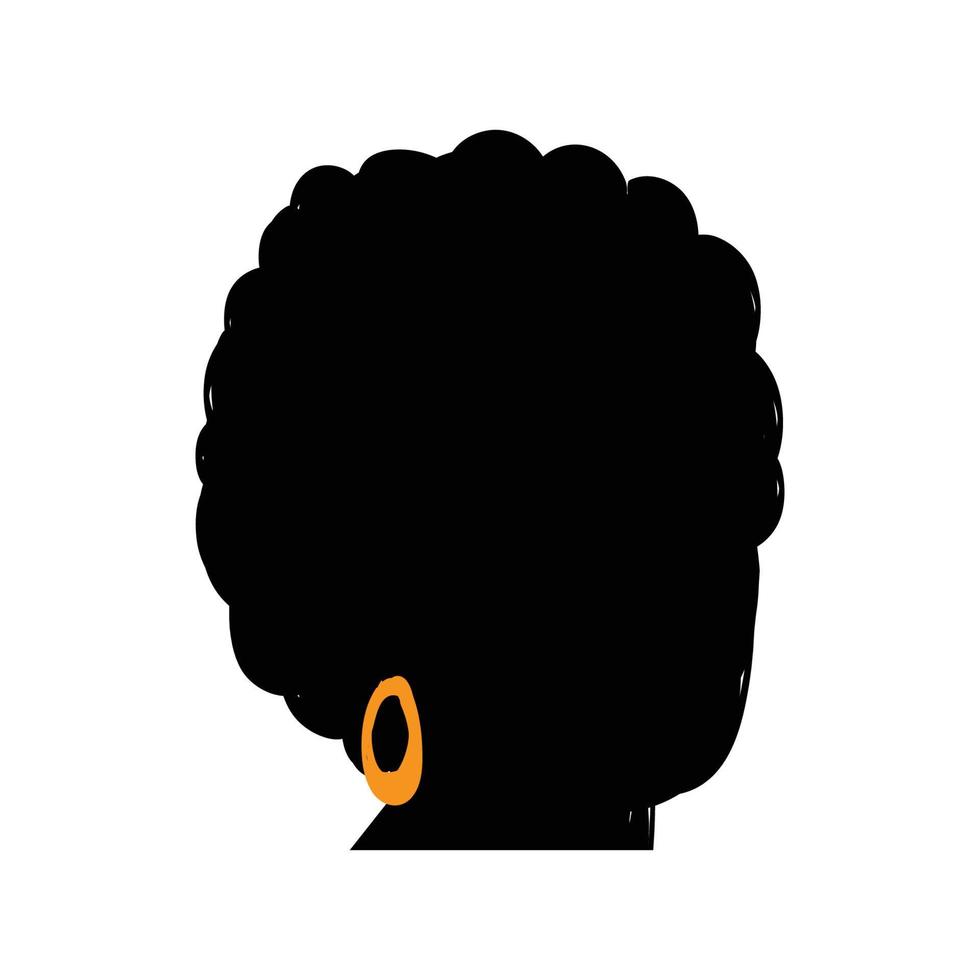 Black Woman Silhouette. Black awareness day celebration illustration with Woman Silhouette. vector