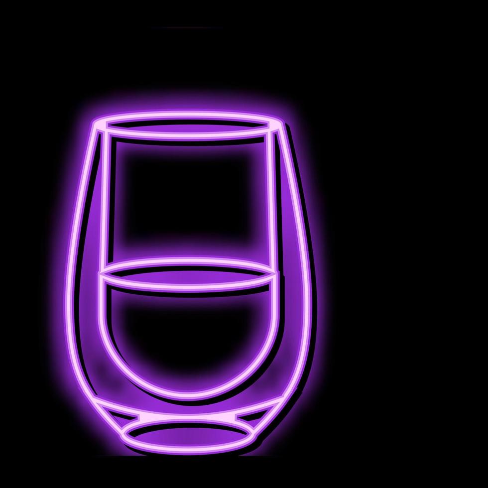 champagne wine glass neon glow icon illustration vector