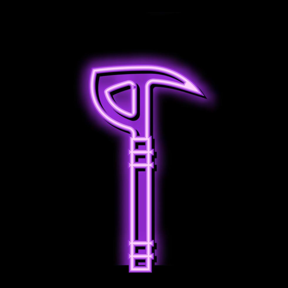 crash axe tool neon glow icon illustration vector