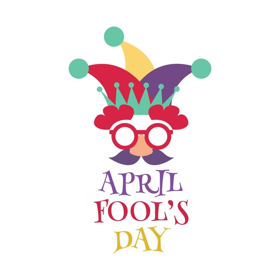 Happy April Fool s Day with a colorful hat illustration concept. Vector. vector
