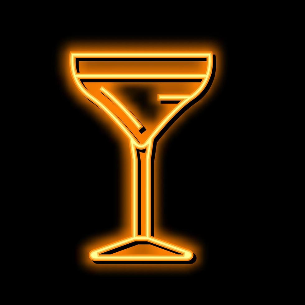 gimlet cocktail glass drink neon glow icon illustration vector