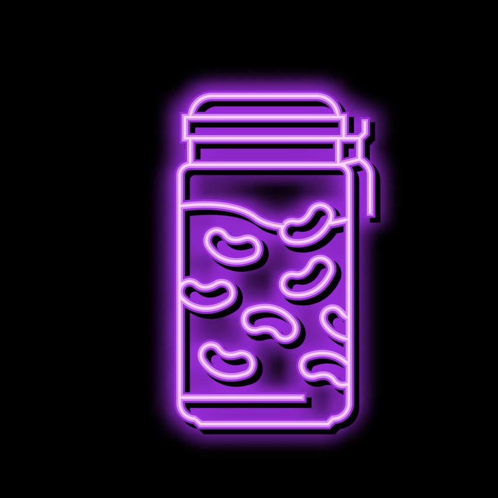 jelly jar candy gummy neon glow icon illustration vector