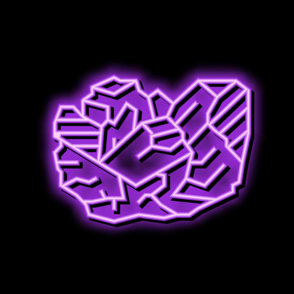 garnet stone rock neon glow icon illustration vector