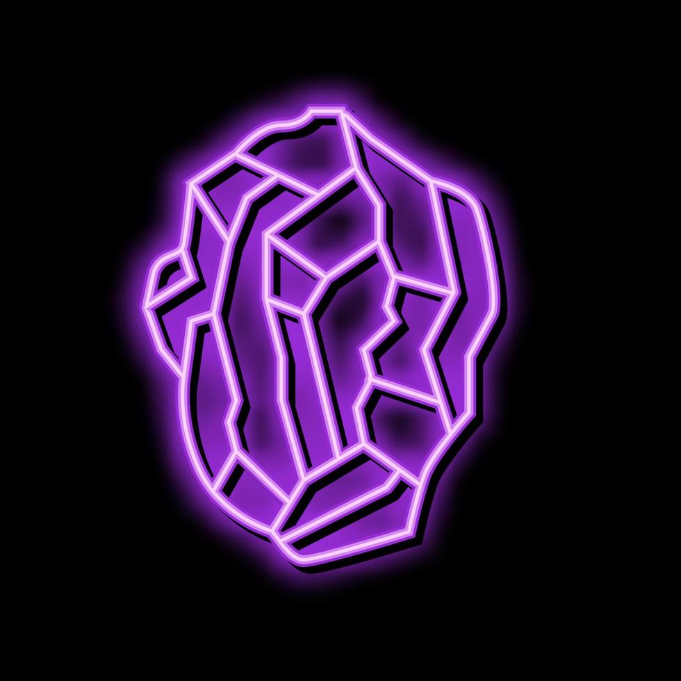 semi precious stone neon glow icon illustration vector
