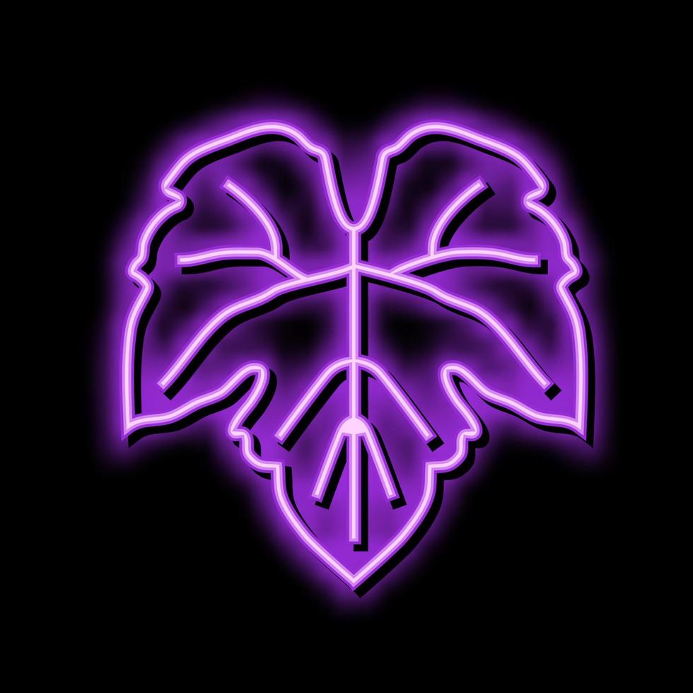 green leaf grape neon glow icon illustration vector