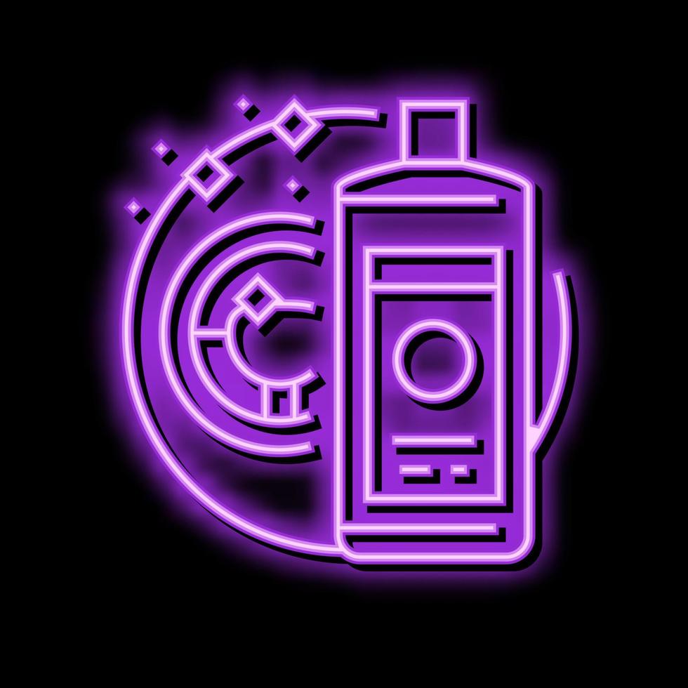 plastic cleaner detergent neon glow icon illustration vector