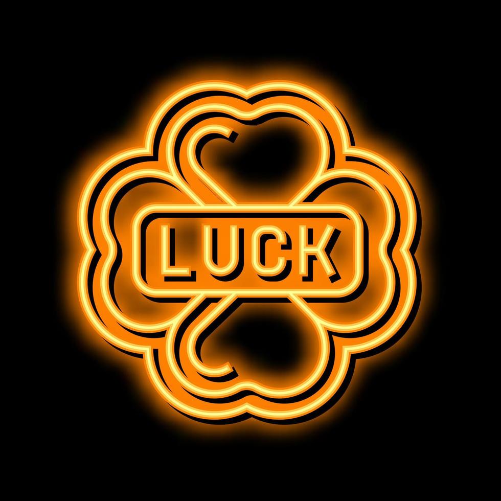 luck slot game neon glow icon illustration vector