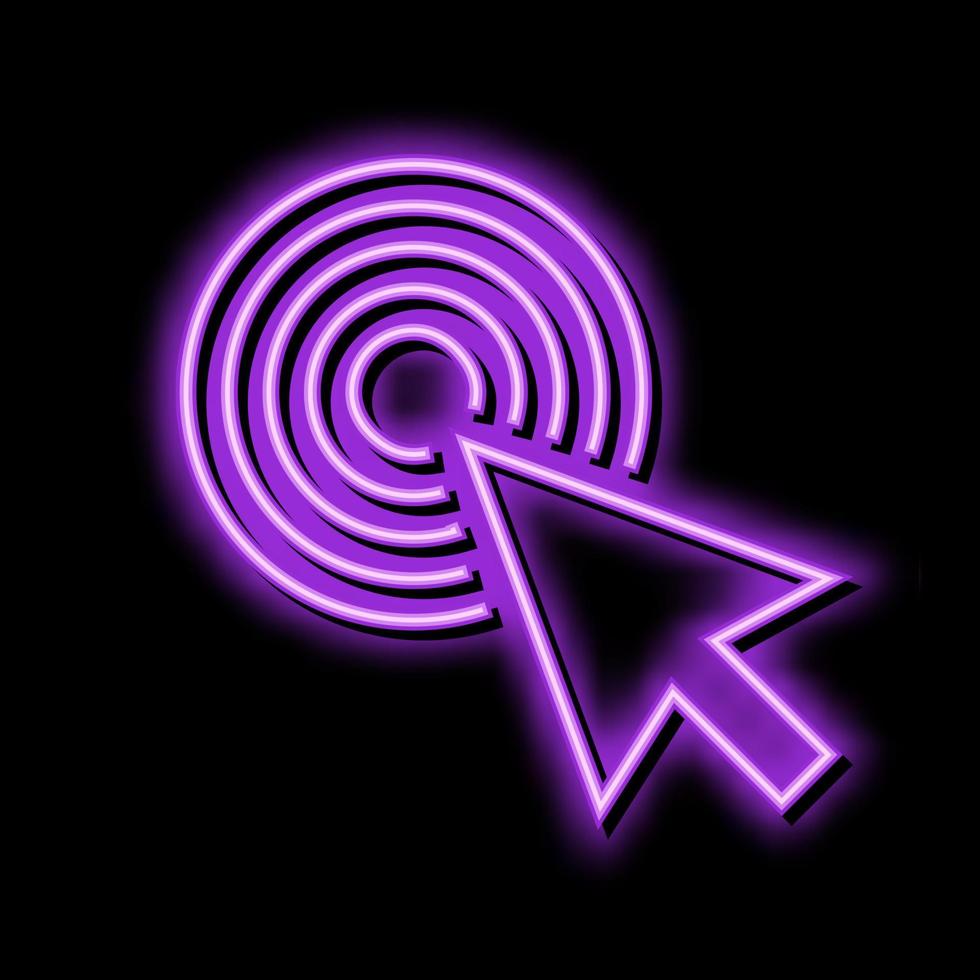 pointer arrow neon glow icon illustration vector