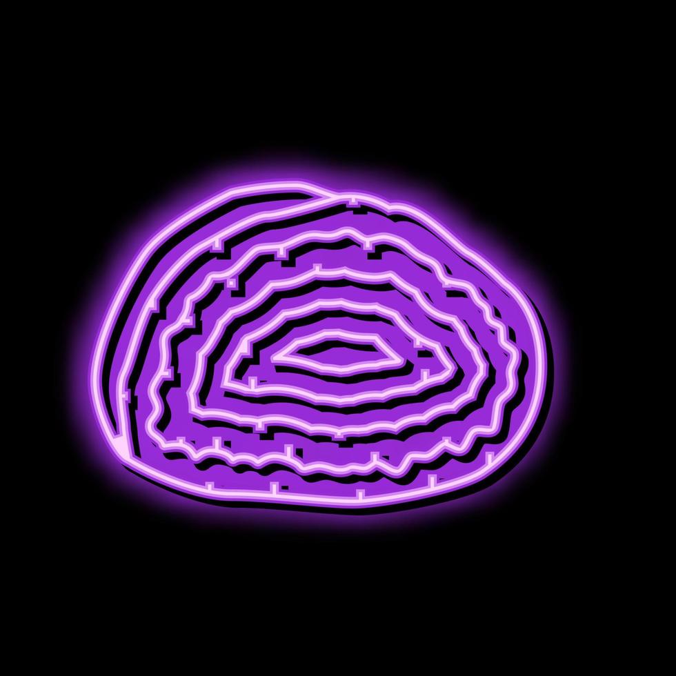 agate stone rock neon glow icon illustration vector