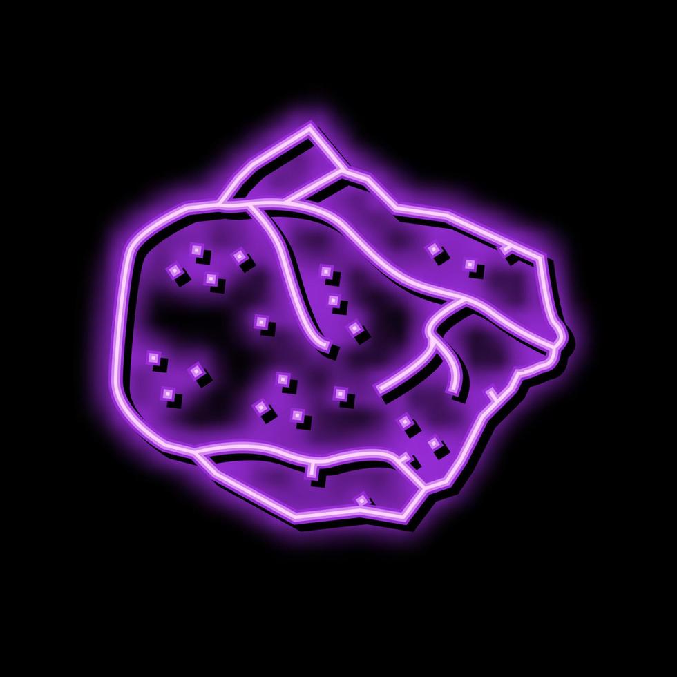 quartzite stone rock neon glow icon illustration vector