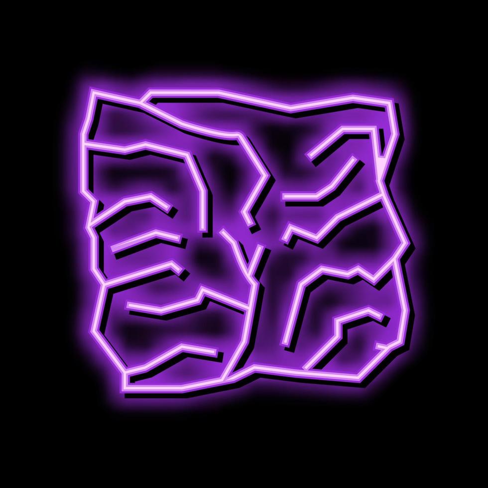 man made stone rock neon glow icon illustration vector