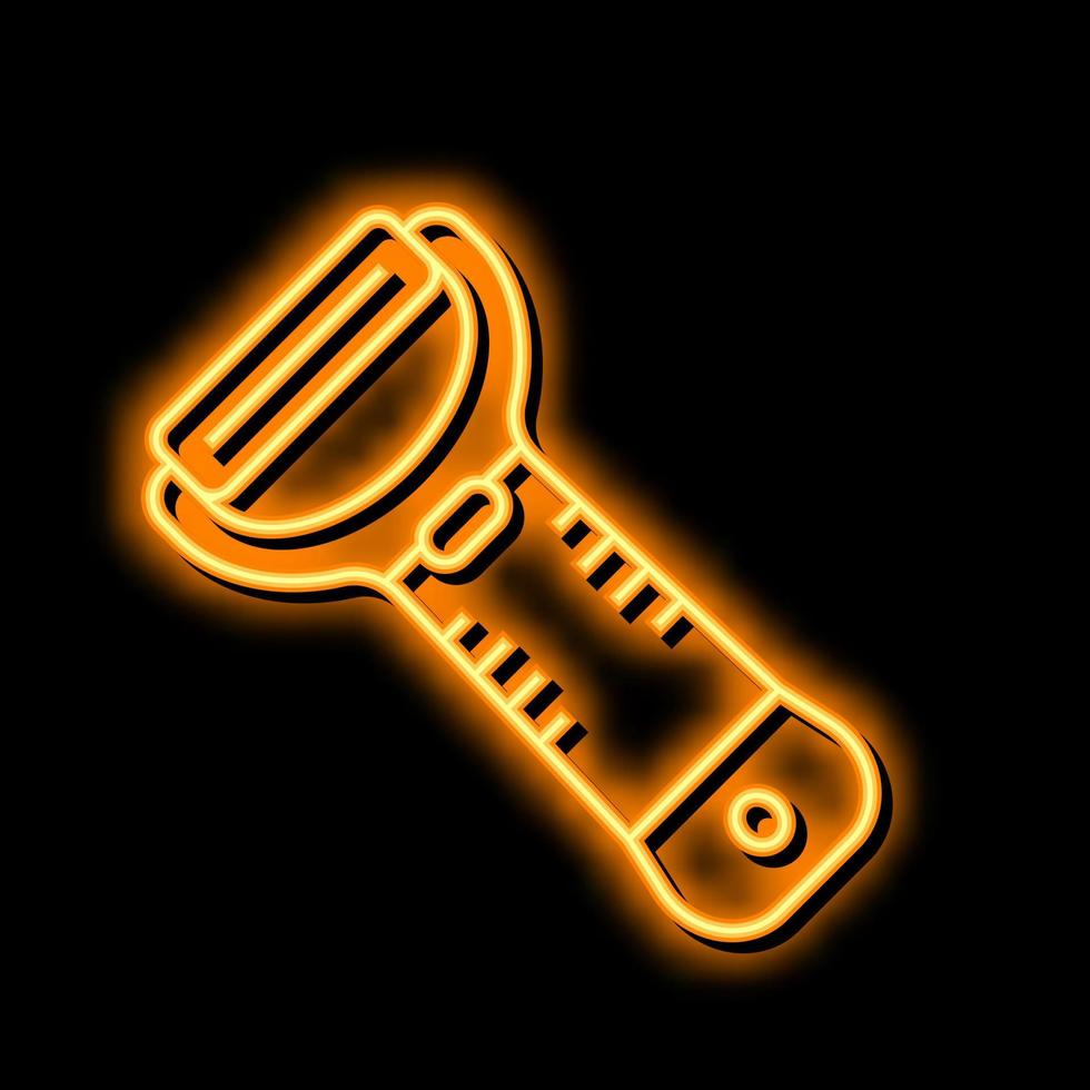 peeler potato neon glow icon illustration vector