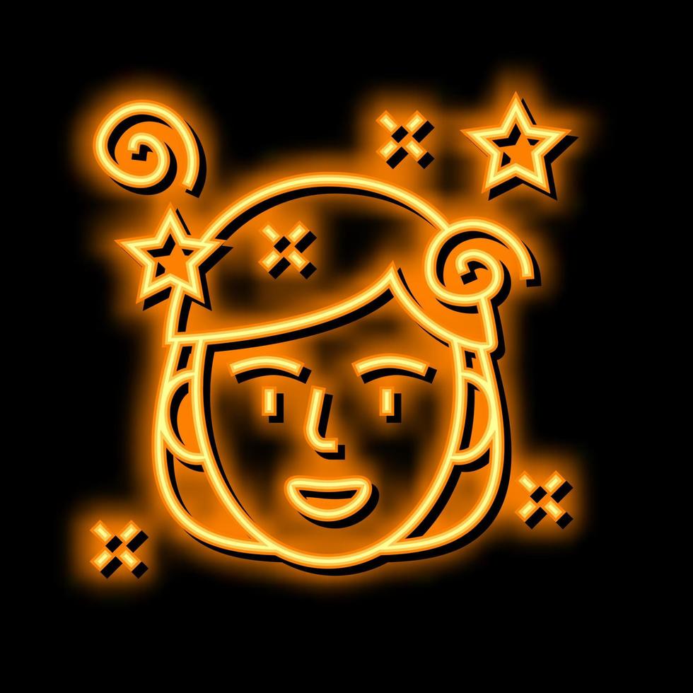 fun mood neon glow icon illustration vector