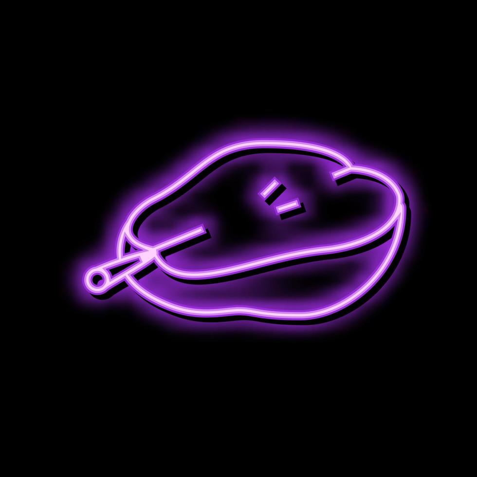 pear cut piece neon glow icon illustration vector