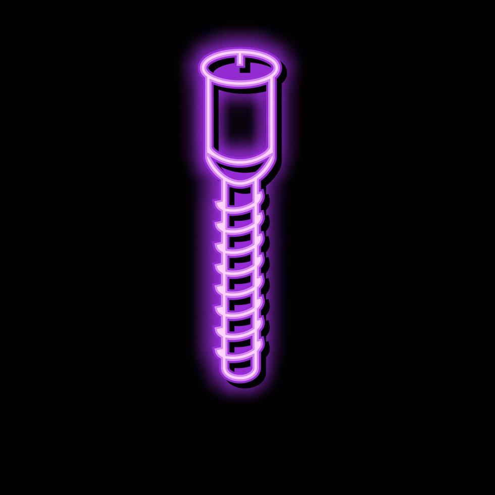 screw boards assembly neon glow icon illustration vector