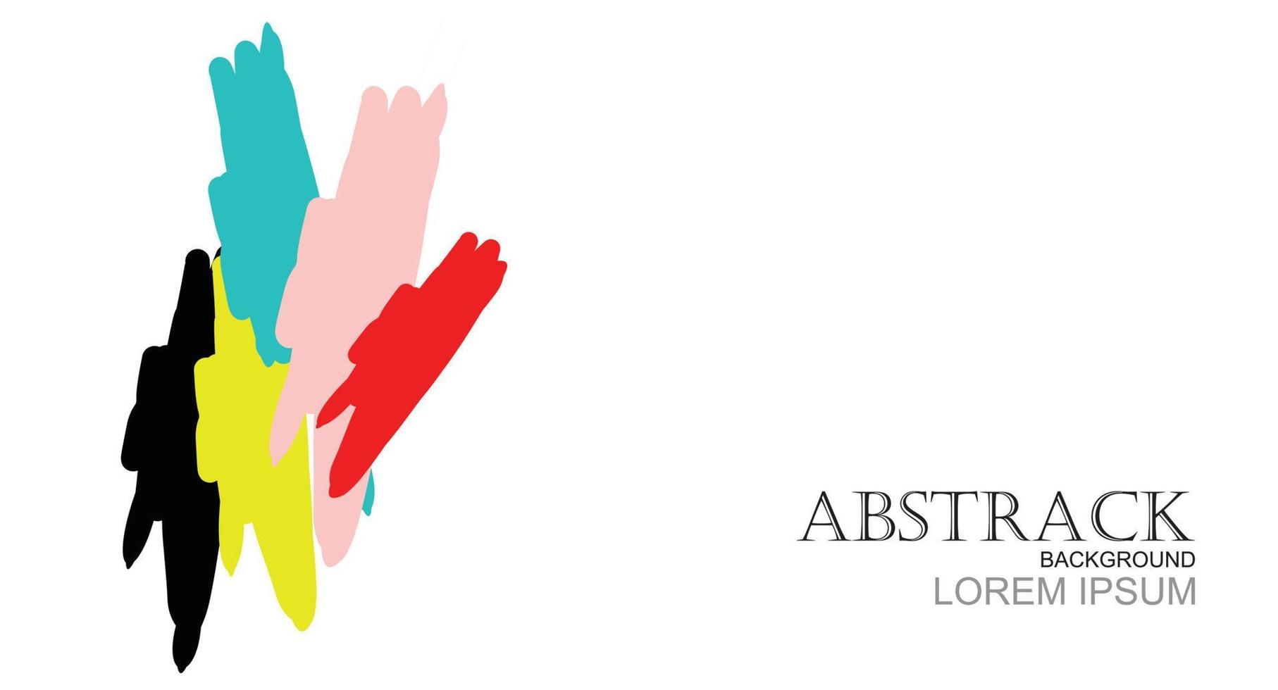Abstrak background colorfull on white background. Colorful paint. Minimalist brush strokes. Chic and elegant concept vector