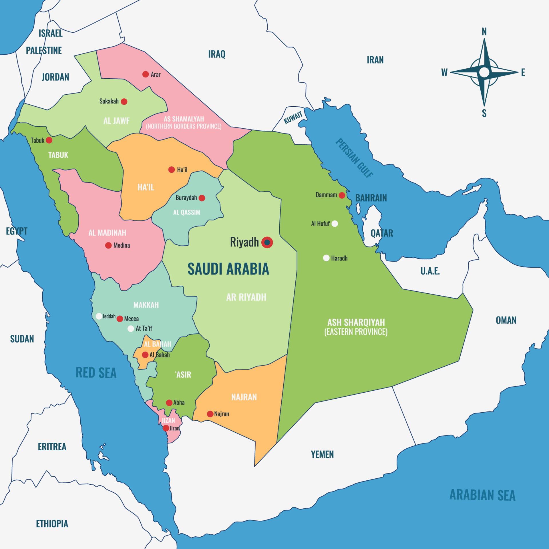 south arabia map